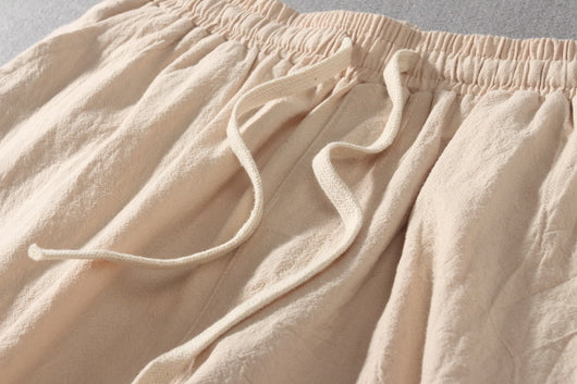 Pantalones Rectos Holgados de Algodón y Lino para Uso Casual - Image 17