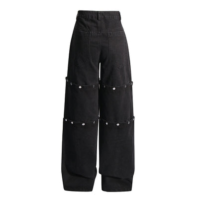 Jeans Talle Alto Irregular con Botones Desmontables - Image 5