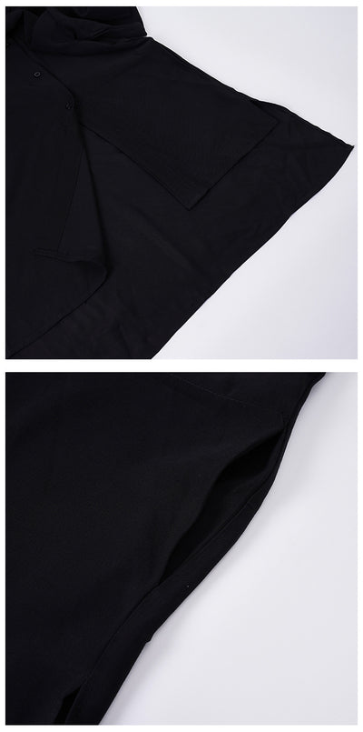 Camisa Suelta de Cuello Mao para Hombre - Image 10