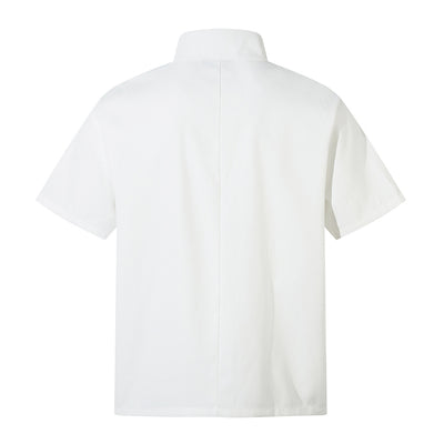 Camisa Suelta de Manga Corta con Solapa para Hombre - Image 2