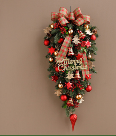 Corona Navideña Jinghua para Puerta - Decoración Elegante de Pared - Image 3