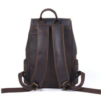 Mochila de Cuero Crazy Horse Estilo Retro para Hombre - Piel Vacuna Premium - Image 12