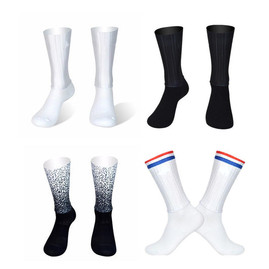 Calcetines Ciclismo Antideslizantes de Silicona para Hombre y Mujer