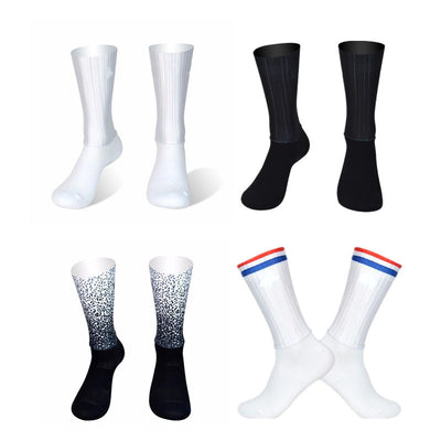 Calcetines Ciclismo Antideslizantes de Silicona para Hombre y Mujer