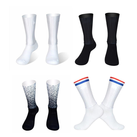 Calcetines Ciclismo Antideslizantes de Silicona para Hombre y Mujer