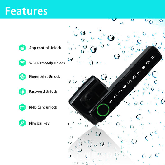 Cerradura Inteligente para Puerta con Desbloqueo por Huella Dactilar y Bluetooth - Image 3