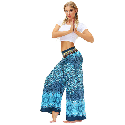 Pantalones Anchos Estampados con Corte Recto y Fit Holgado