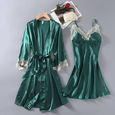 Pijama Sexy de Primavera y Otoño para Mujer - Conjunto de Dos Piezas con Tirantes - Image 25