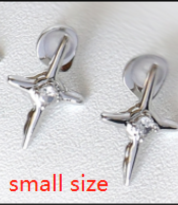 Pendientes de Cruz con Brillantes, Diseño Sencillo y Elegante - Image 10