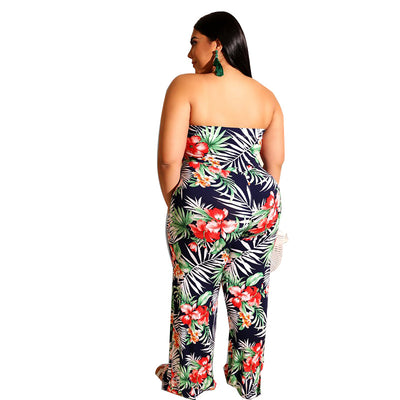 Jumpsuit Estrapless Primavera con Estampado Europeo - Image 9