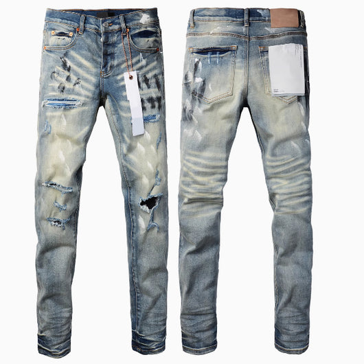 Jeans Retro Americano Diseñador Urbano Estilo Hip-hop