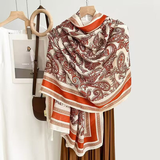 Foulard de Algodón y Lino Ligero - Pareo Sedoso Protección Solar para Playa y Viajes - Image 34