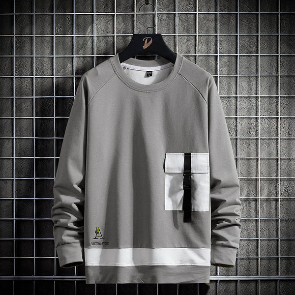 Suéter Hombre Talla Grande Cuello Redondo Manga Larga
