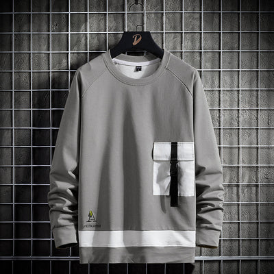 Suéter Hombre Talla Grande Cuello Redondo Manga Larga