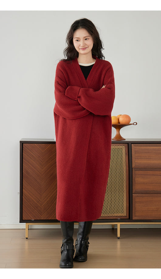 Cardigan Largo Tejido Suelto para Mujer - Abrigo Acogedor - Image 26