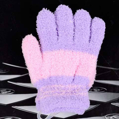 Guantes Infantiles de Felpa Cálidos y Adorables en Colores Pastel - Image 4