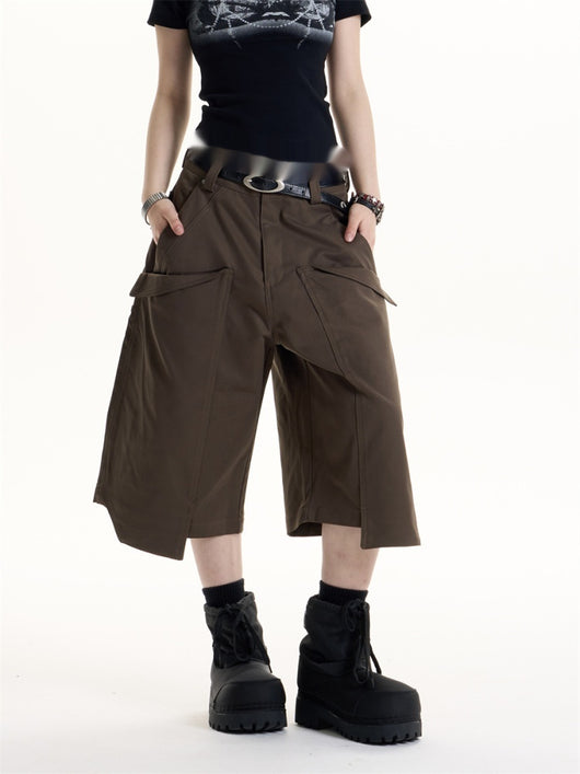 Pantalones Cargo Anchos Estilo Retro Americano para Mujer - Image 7