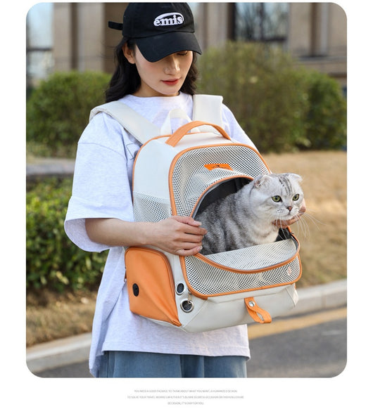 Mochila Transportadora Doble para Gatos - Portátil y Plegable - Image 25