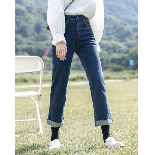 Pantalones Largos Slim Fit de Talle Alto - Diseño Minimalista Versátil - Image 10