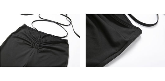 Pantalón Casual de Cintura Alta con Cordones y Ajuste Slim - Image 17