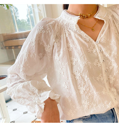 Blusa Francesa de Manga Larga Elegante Diseño Moderno - Image 10