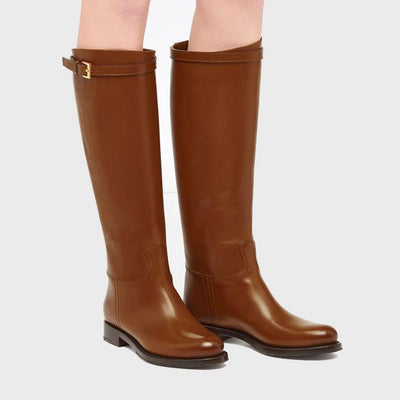 Botas Fashion de Caña Alta con Base Plana para Mujer