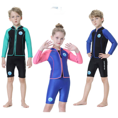 Traje de Buceo Infantil de Dos Piezas con Manga Larga