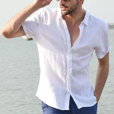 Camisa Casual de Manga Corta para Hombre - Botones Clásicos