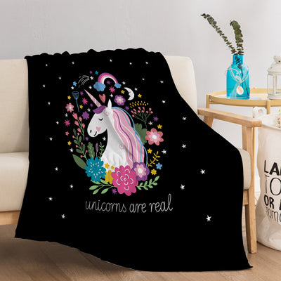Manta Franela Unicornio Negra - Suave y Acogedora para Todas las Ocasiones - Image 3