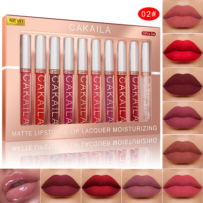 Pack de 10 Brillos Labiales Mate Resistente al Agua con Acabado Antiadherente - Image 6