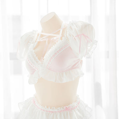 Conjunto de Lencería Pearl Sweetheart con Falda - Image 4