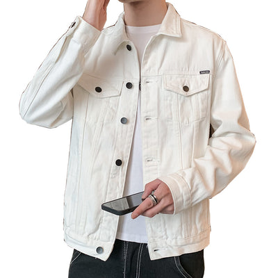 Chaqueta de Trabajo Denim Negro para Hombre - Estilo Versátil Primavera Otoño - Image 3
