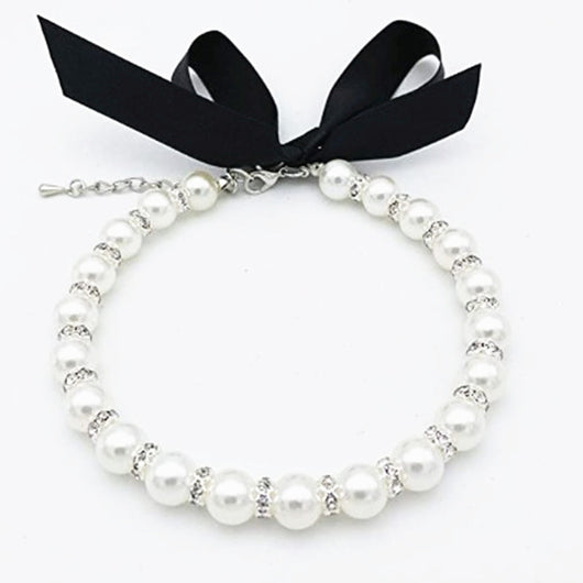 Collar de Perlas y Diamantes para Perros Pequeños - Accesorios Bling con Cristales - Image 11