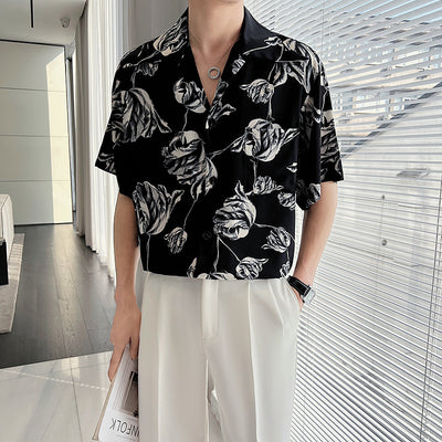 Camisa Cubana de Lino Drapeado Rosa para Verano - Image 9
