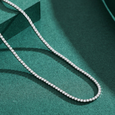 Collar de Plata 925 con Diamantes Incrustados - Lujo Ligero para Influencers - Image 2
