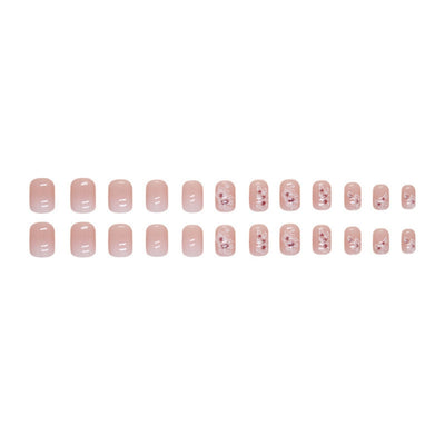 Uñas Postizas Degradado Floral Blanco - Diseño Hada Versátil - Image 4