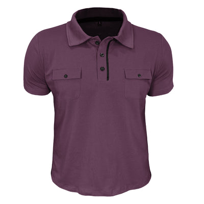 Polo Casual de Verano con Bolsillos y Botones para Hombre - Image 34
