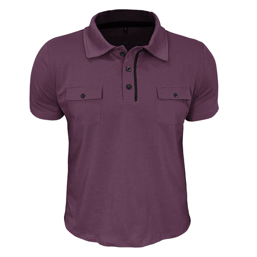 Polo Casual de Verano con Bolsillos y Botones para Hombre - Image 34