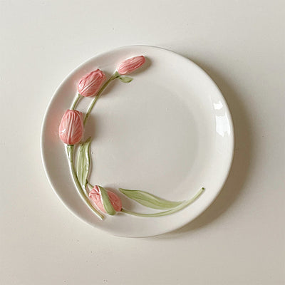 Juego de Vajilla Cerámica Tulipán 3D - Plato, Tazón y Taza - Image 16