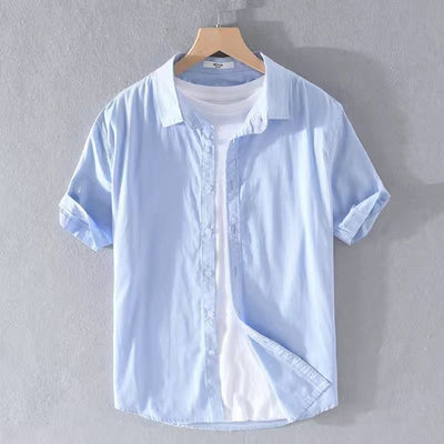 Camisa de Lino Japonés para Hombre Cuello Alto - Image 6