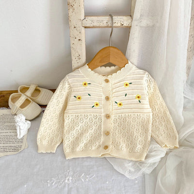 Cardigan Hueco con Flores Bordadas y Protección Solar - Image 13