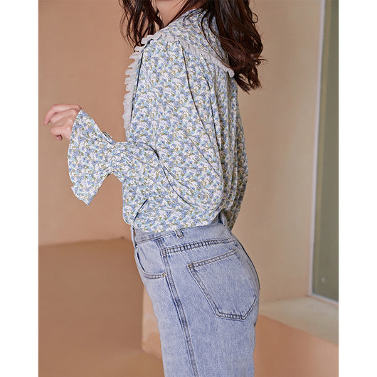 Blusa Estampada Cuadros Vichy con Cuello Muñeca - Image 2