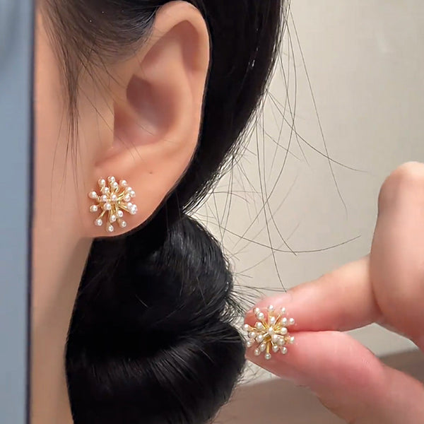 Aretes de Plata Esterlina con Perla Popcorn - Lujo Minimalista