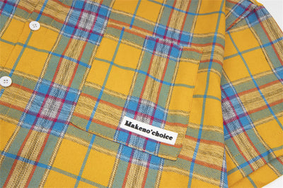 Camisa Suelta a Cuadros de Manga Corta para Hombre - Image 13