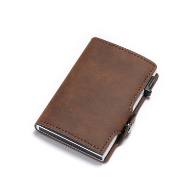 Cartera Retro de Cuero Genuino con Cierre Lateral de Aluminio - Image 4