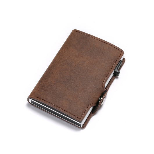 Cartera Retro de Cuero Genuino con Cierre Lateral de Aluminio - Image 4