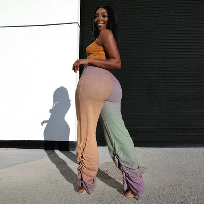 Pantalón Suelto de Cintura Alta para Mujer - Diseño Colorido y Versátil - Image 5