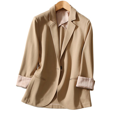 Blazer Ejecutivo Ajustado con Corte 3D y Botón Único para Mujer - Image 8
