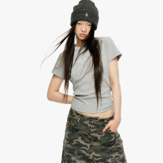 Camiseta Básica Cuello Redondo Manga Corta para Mujer - Image 5
