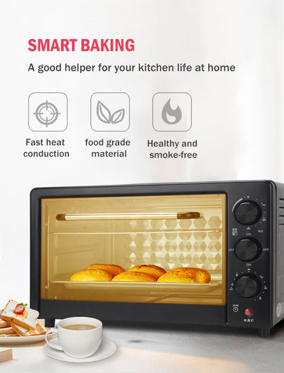 Horno Eléctrico Multifunción 25L con Doble Capa para el Hogar - Image 25